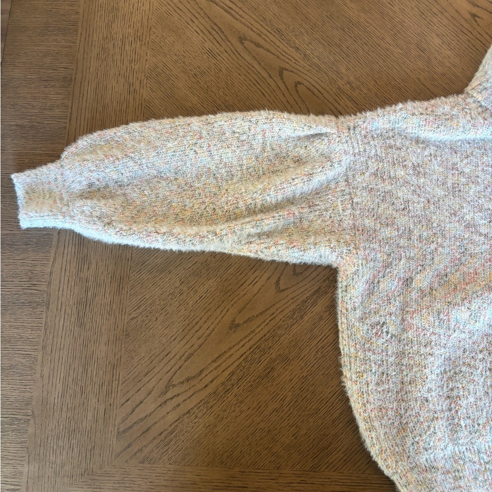 Lulus Get Creative Cream Multi Oversized Turtleneck Sweater - Picture 6 of 9